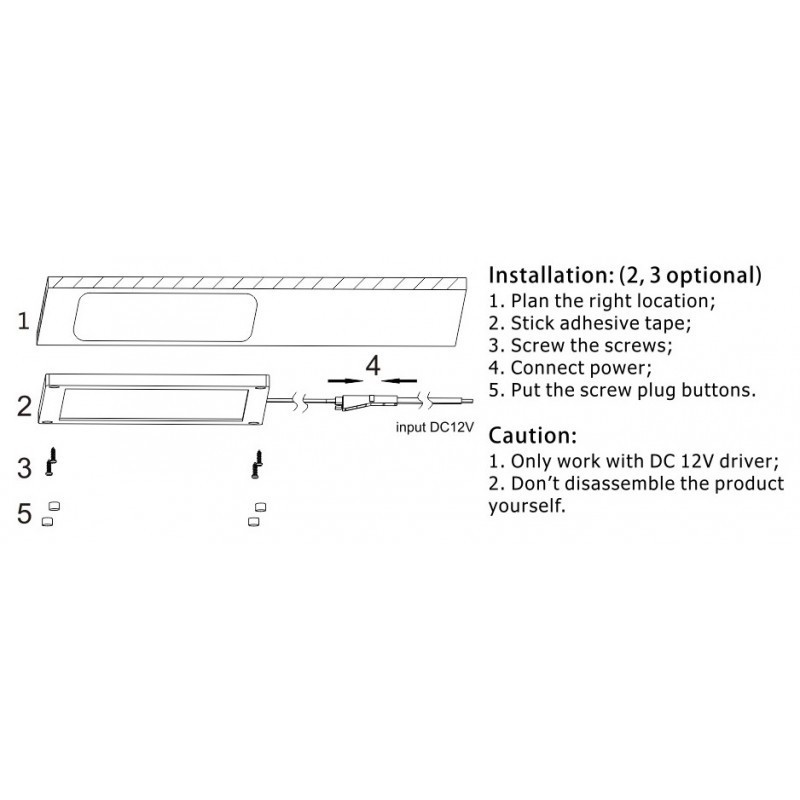 Dalle NTO LED 3 Watts - carré - Installation facile Dalle NTO LED 3 Watts - carré - Installation facile