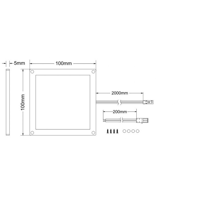 Dalle NTO LED 3 Watts - carré - Installation facile Dalle NTO LED 3 Watts - carré - Installation facile