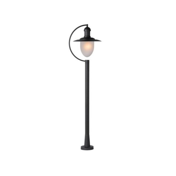 Lampadaire ARUBA - E27 - IP44 - Métal + verre - Eclairage basse consommation, jardin, chemins et passages