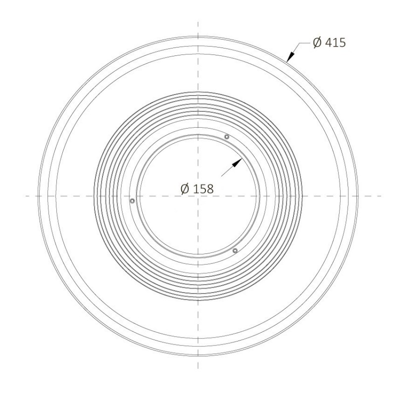 Réflecteur Opal de 70° pour cloche UFO LED en PC Réflecteur Opal de 70° pour cloche UFO LED en PC