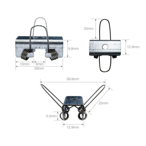 Support à clips dim